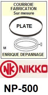 NIKKO NP500 NP-500 <br>courroie d\'entrainement pour tourne-disques (flat belt)<small> 2015-11</small>