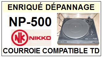 NIKKO NP500 NP-500 <br>courroie d\'entrainement pour tourne-disques (flat belt)<small> 2015-11</small>