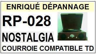 NOSTALGIA <br>Platine RP028 RP-028 Courroie Tourne-disques <BR><small>sc 2014-10</small>