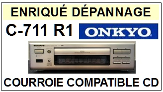 ONKYO C711R1 C-711 R1 <br>Courroie pour lecteur CD (<b>Cd player square belt</b>)<small> 2016-10</small>