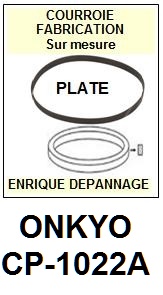 ONKYO CP1022A CP-1022A <br>Courroie plate d'entrainement tourne-disques (<b>flat belt</b>)<small> mars-2017</small>