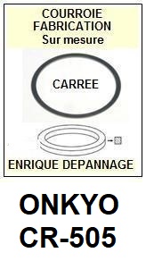 ONKYO CR505 CR-505 <br>Courroie pour lecteur CD (<b>Cd player square belt</b>)<small> 2017 SEPTEMBRE</small>
