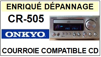 ONKYO CR505 CR-505 <br>Courroie pour lecteur CD (<b>Cd player square belt</b>)<small> 2017 SEPTEMBRE</small>
