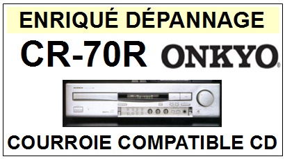 ONKYO CR70R CR-70R <br>Courroie pour lecteur CD (cd player square belt)<small> 2015-10</small>