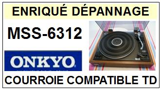 ONKYO<br> MSS6312 MSS-6312 courroie (flat belt) pour tourne-disques <BR><small> 2015-07</small>
