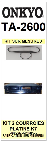 ONKYO-TA2600 TA-2600-COURROIES-COMPATIBLES