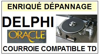 ORACLE<br> DELPHI  courroie (flat belt) pour tourne-disques <BR><small>a 2015-04</small>