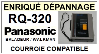 PANASONIC RQ320 RQ-320 <br>Courroie pour baladeur walkman k7 (<B>square belt</B>)<small> 2016-11</small>
