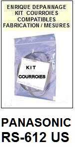 PANASONIC-RS612US RS-612 US-COURROIES-ET-KITS-COURROIES-COMPATIBLES