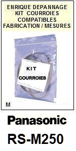 PANASONIC<br> RSM250 RS-M250 kit 3 courroies (set belts) pour platine K7 <br><small>a 2015-07</small>