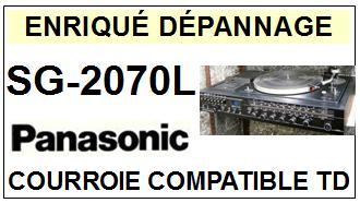 PANASONIC SG2070L SG-2070L Courroie Tourne-disques <BR><small>a 2014-08</small>