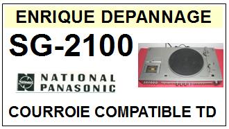 NATIONAL SG2100 SG-2100 Courroie Compatible Tourne-disques