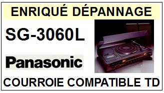 PANASONIC<br> SG3060L SG-3060L courroie (flat belt) pour tourne-disques <BR><small>c+k7 2015-07</small>
