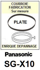 PANASONIC SGX10 SG-X10 Courroie Tourne-disques <BR><small>sc+k7 2014-06</small>