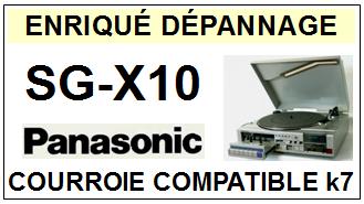 PANASONIC SGX10 SG-X10 Courroie Platine K7 <br><SMALL>sc+k7 2014-06</small>