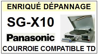 PANASONIC SGX10 SG-X10 Courroie Tourne-disques <BR><small>sc+k7 2014-06</small>