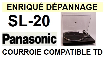 PANASONIC SL20 SL-20 <br>Courroie plate d\'entrainement tourne-disques (<b>flat belt</b>)<small> 2016-03</small>