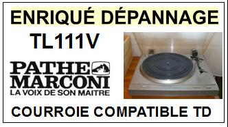 PATHE MARCONI TL111V<br> courroie pour tourne-disques (flat belt)<small> 2015-12</small>