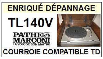 PATHE MARCONI TL140V  Courroie Tourne-disques <BR><small>sce 2014-08</small>