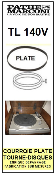 PATHE MARCONI TL140V  Courroie Tourne-disques <BR><small>sce 2014-08</small>