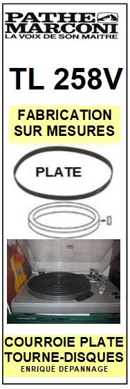 PATHE MARCONI<br> TL258V Courroie (flat belt) Tourne-disques<small> 2015-10</small>
