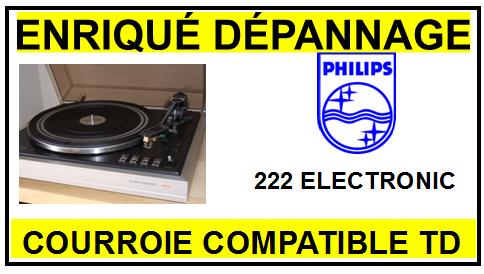 PHILIPS  222 ELECTRONIC Courroie compatible TOURNE-DISQUES PHILIPS