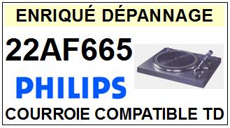 PHILIPS 22AF665  Courroie Tourne-disques <BR><small>a 2014-04</small>