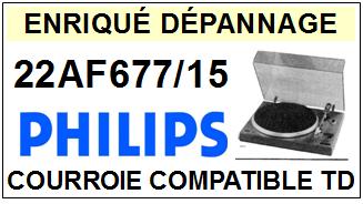 PHILIPS<br> 22AF677/15  courroie (square belt) pour tourne-disques <BR><small>a 2015-02</small>