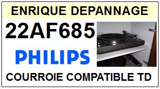 PHILIPS<br> 22AF685  Courroie (flat belt) Tourne-disques <BR><small>sc 2015-05</small>