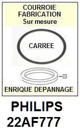 PHILIPS 22AF777  <BR>courroie d'entrainement tourne-disques (<b>square belt</b>)<small> fevrier-2017</small>