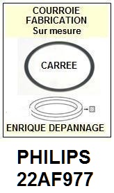 PHILIPS 22AF977  <BR>courroie d'entrainement tourne-disques (<b>square belt</b>)<small> fevrier-2017</small>