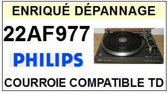 PHILIPS 22AF977  <BR>courroie d'entrainement tourne-disques (<b>square belt</b>)<small> fevrier-2017</small>