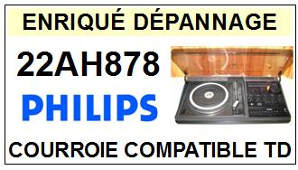 PHILIPS  22AH878    Courroie Compatible Tourne-disques