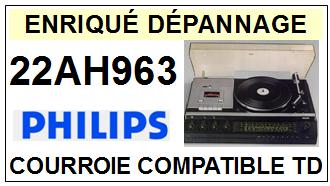 PHILIPS<br> 22AH963 courroie (square belt) pour tourne-disques <BR><small>c+cel+k7 2015-04</small>