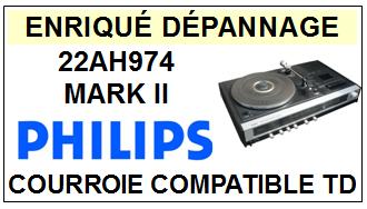 PHILIPS<br> 22AH974 MARKII (mark2) Courroie (square belt) Tourne-disques <BR><small>sce 2015-02</small>