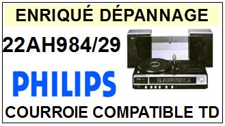 PHILIPS 22AH984/29 <br>courroie pour tourne-disques (square belt)<small> 2015-10</small>
