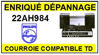 PHILIPS<br> 22AH984 Courroie pour tourne-disques (belt) <BR><small>sce 2014-11</small>