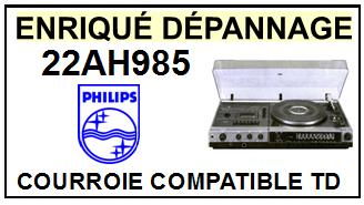 PHILIPS<br> 22AH985  Courroie (square belt) Tourne-disques <BR><small>sce 2015-07</small>