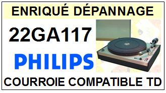 PHILIPS  22GA117    Courroie Compatible Tourne-disques