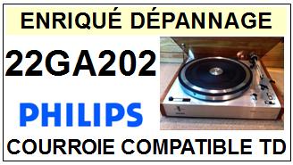PHILIPS 22GA202  Courroie Tourne-disques <BR><small> 2014-08</small>