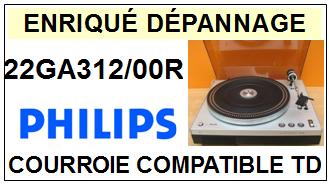 PHILIPS 22GA312 00R  <br>Courroie d'entrainement pour tourne-disques (flat belt)<small> 2015-11</small>