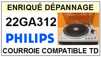 PHILIPS 22GA312  <br>Courroie d'entrainement pour tourne-disques (flat belt)<small> 2015-11</small>