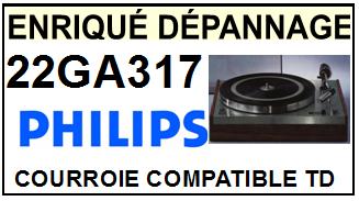 PHILIPS 22GA317 Courroie compatible  tourne-disques