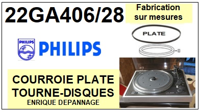PHILIPS <br>Platine 22GA406/28 Courroie Tourne-disques (belt) <BR><small>sc 2014-11</small>