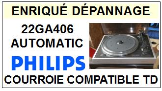 PHILIPS <br>Platine 22GA406 AUTOMATIC Courroie Tourne-disques (belt) <BR><small>sc 2014-11</small>