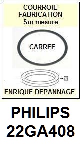 PHILIPS 22GA408  <BR>courroie d'entrainement tourne-disques (<b>square belt</b>)<small> 2017-AVRIL</small>