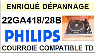 PHILIPS 22GA418/28B  Courroie Tourne-disques <small>13-07</small>
