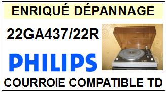 PHILIPS 22GA437/22R 22GA437-22R<br> Courroie Tourne-disques <BR><small> 2014-01</small>