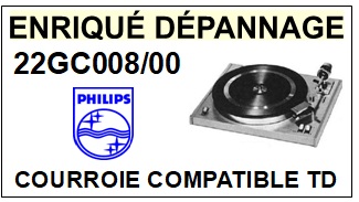 PHILIPS <br>22GC008/00  Courroie pour tourne-disques (belt) <BR><small> 2014-11</small>