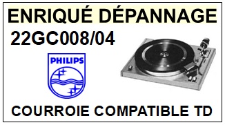 PHILIPS <br>22GC008/04  Courroie pour tourne-disques (belt) <BR><small> 2014-11</small>